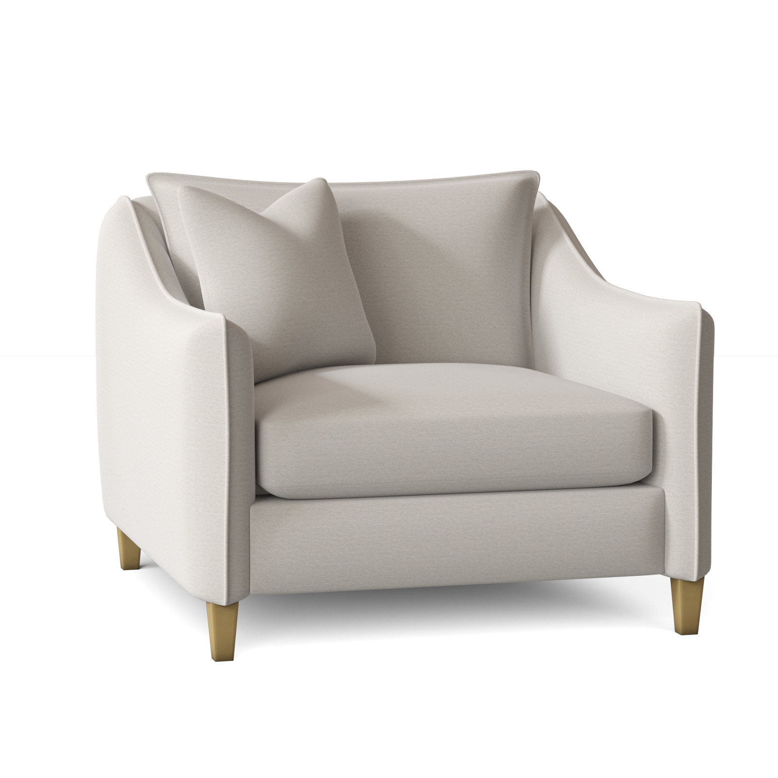 Joli Upholstered Armchair, Akiko Graphite Performance 5534-011, Antique White
