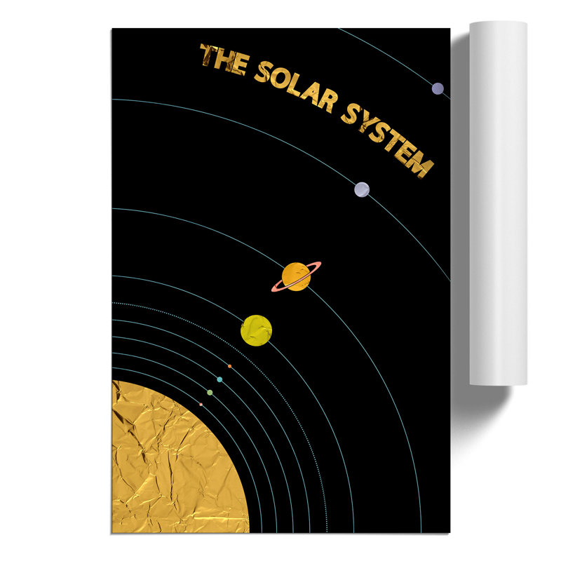 The Solar System - Frameless Print, 59cm H x 42cm W x 0.1cm D