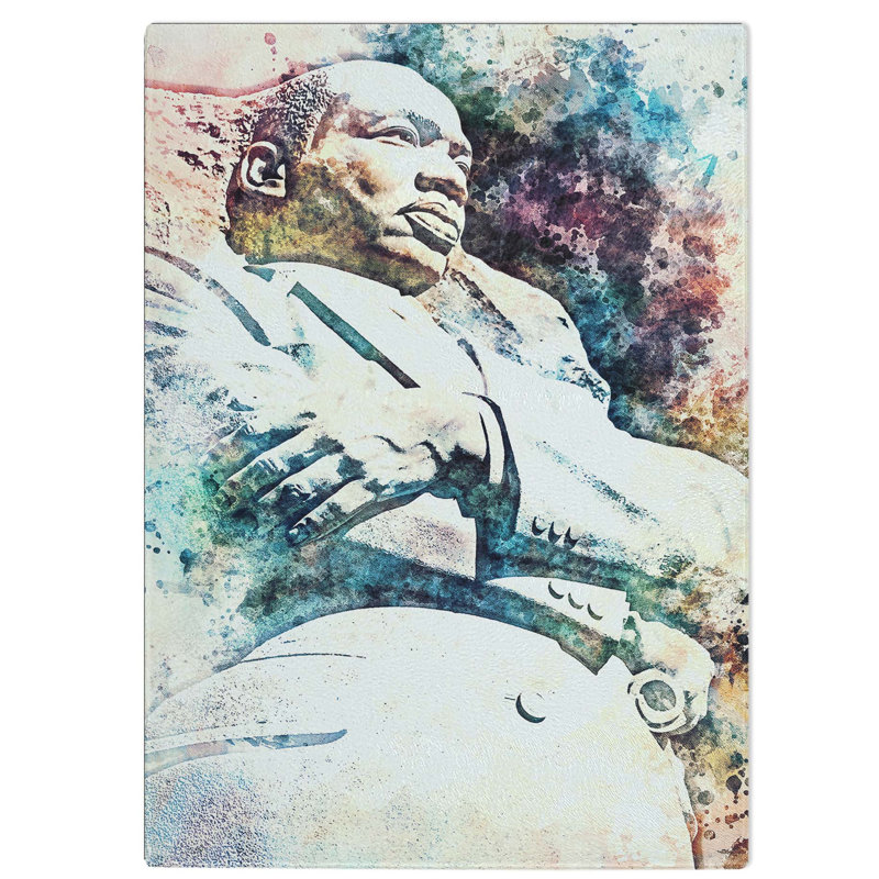 Glass Martin Luther King Jr in Abstract Chopping Board, 28.5 cm W x 20 cm L
