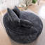 Canapé une place en mousse chenille - 138 x 138 x 84 cm - Mousse et ressorts - 1 pièce - Fauteuil d'appoint - Noir - Canapé une place modulable sans outil-512539107