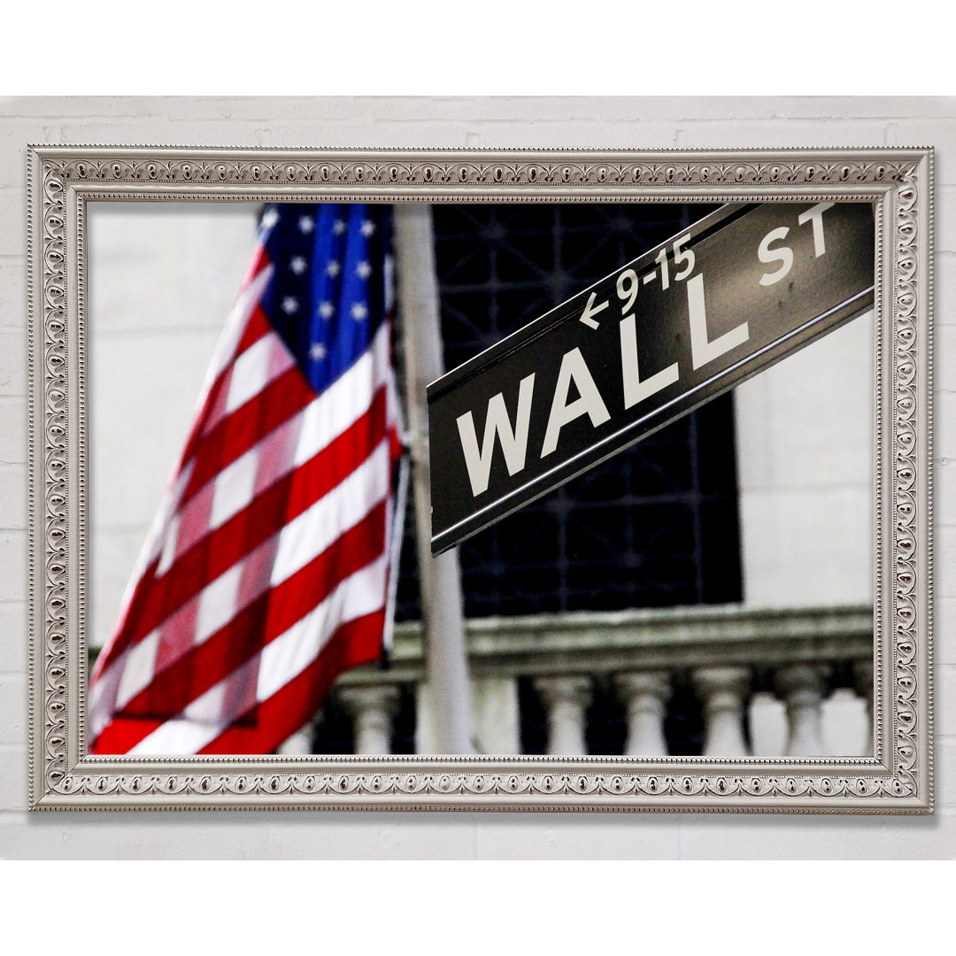 Wall Street Flag - Einzelner Bilderrahmen Kunstdrucke