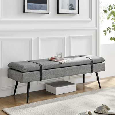 Amilya Polyester Upholstered Bench