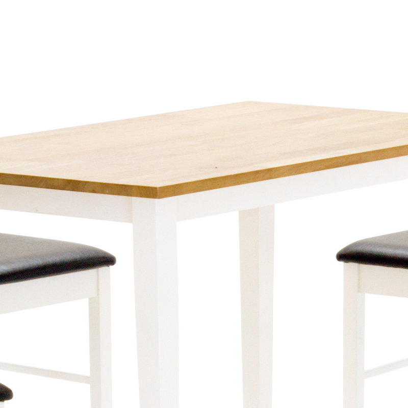 Wallkill 4 -Person Solid Wood Dining Set, White