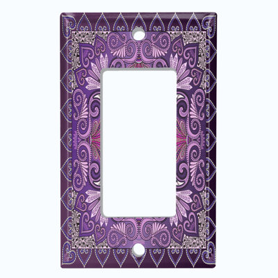 Patterned 1 - Gang Toggle Light Switch Standard Wall Plate