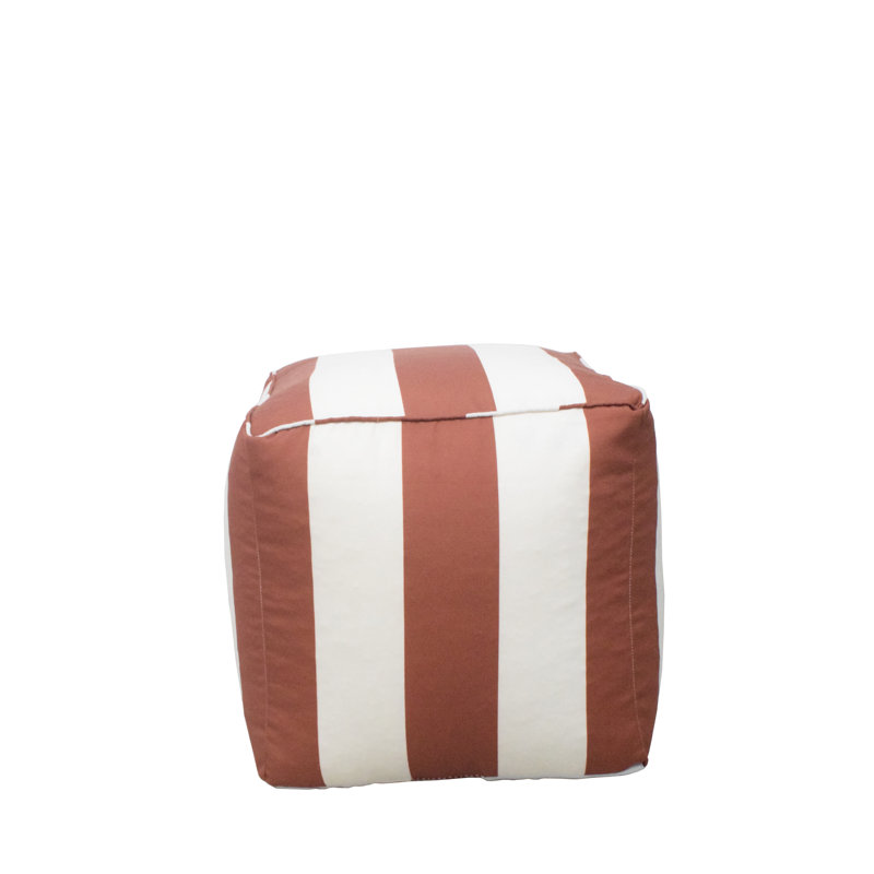 Pouf carré large 18 "Popp, Polyester rouille