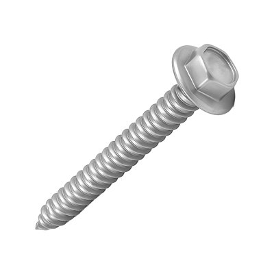 Brixwell QL3J-001-XCP100 8 x 1-1/2" Hex Washer Head Sheet Metal Screws - 1/4" Socket - pack of 100