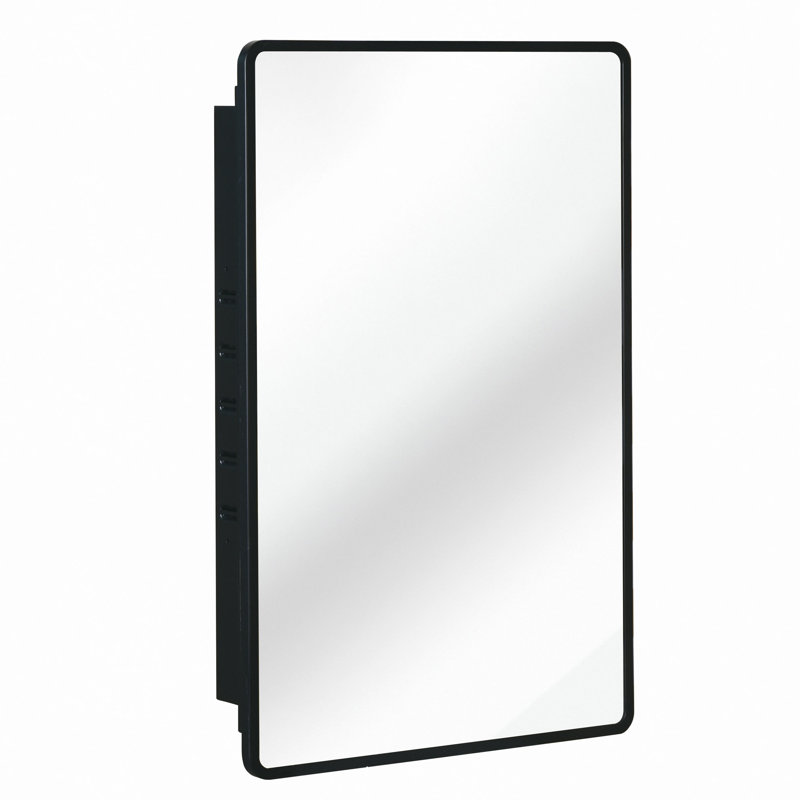 Armoire à miroir murale encastrée en métal