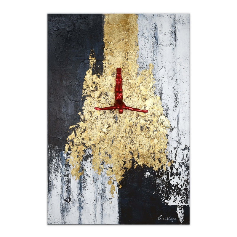 Diving In To Gold - Wrapped Canvas Painting Set