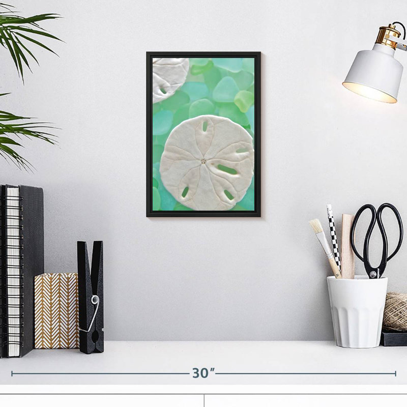 Verre de mer V, 9 po x 13 po, Cadre flottant noir