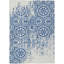 Tapis bleu marine intérieur / extérieur en polyester tissé à la machine Lamanna-95455086
