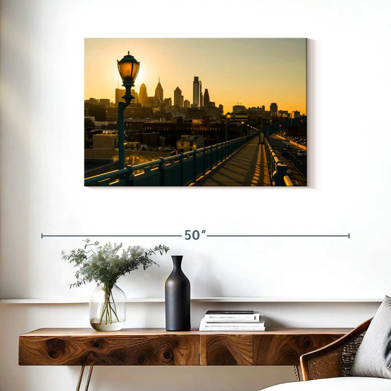 Sir Sir, Philadelphie, pont Franklin, H 24 po x l 36 po