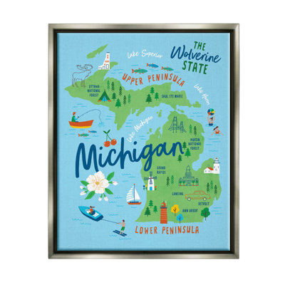 «Everyday Michigan», reproduction de giclée sur carte par Nina Seven