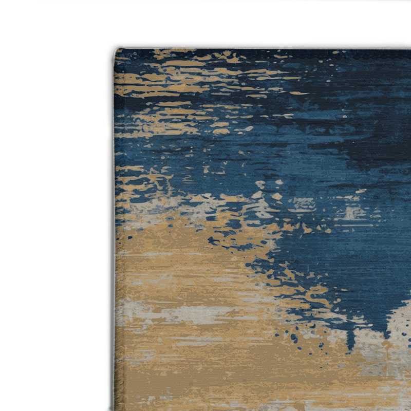 Watercolor Gray Indoor and Outdoor Area Rug, Rectangle 2' x 3'