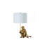 Lampe de table 25,50 "en singe doré tenant une polyrésine