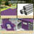 Portable No-Assembly Folding Recliner Lounge, 72.8in Purple Silver, 5-Position Backrest, 264lbs Capacity-276190885