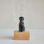 Glass Labrador With Plaid Stocking Ornament