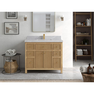 Robillard 42'' Single Bathroom Vanity with Top