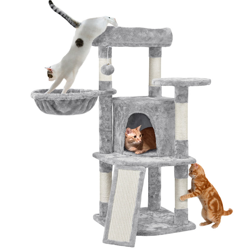 Davalos 42'' H Cat Tree, Light Grey