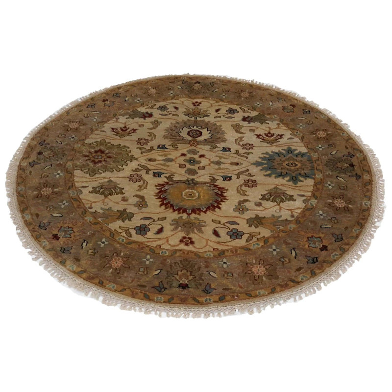 Katline Oriental Area Rug in Beige