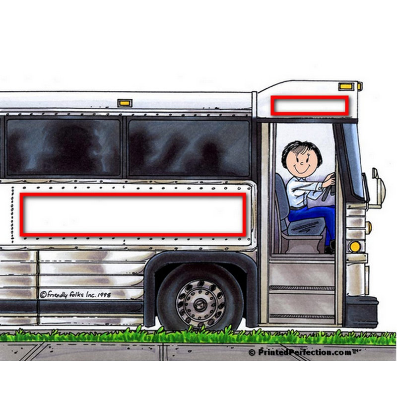 Personnalisé chauffeur de bus - porte-clés en acrylique