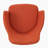 Mid Century Modern Fabric Upholstered Dining Chairs Armchairs, Set of 2, Muted Orange and Light Walnut-993136700