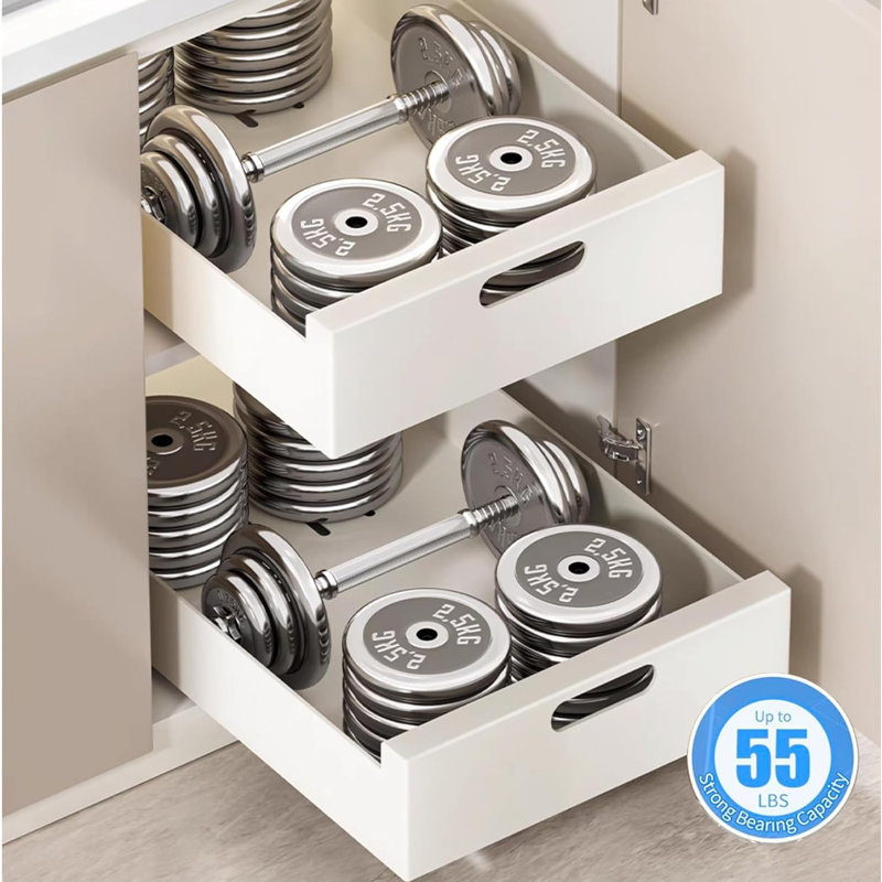 Ensemble de 2 organisateurs d'armoire coulissants: l 16 po x P 16,9 po x H 3,1 po
