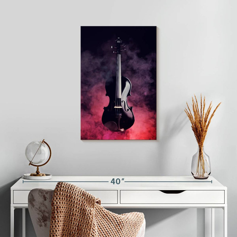 Abarca fumée noire violon, H 24 po x l 16 po
