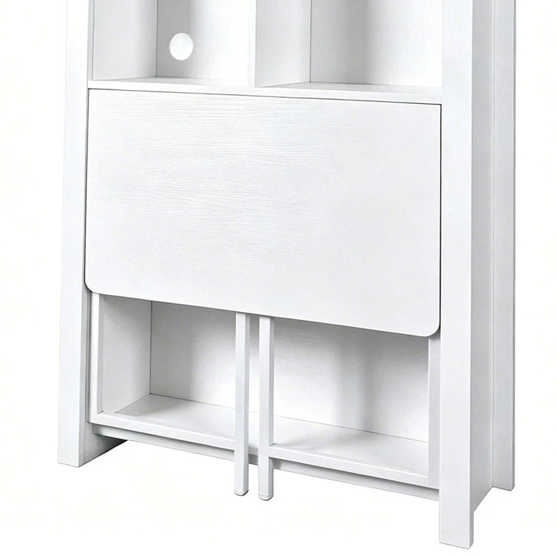 Bureau convertible convertible de bureau en bibliothèque, Blanc