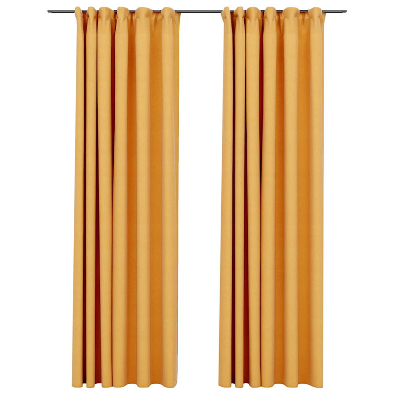 Blackout Curtain, Width 140 x Drop 245 cm, Yellow