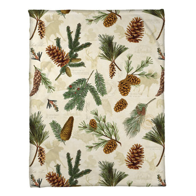 Pinecones Standard Throw Blanket