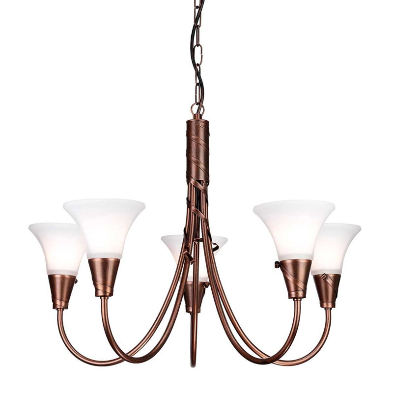 Sabanc 5 - Light Shaded Chandelier, Copper