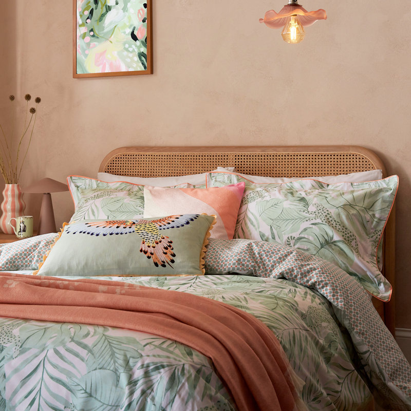 Tropical Safari Cotton Cover Set, Kingsize Duvet Cover  + 2 King Pillowcases