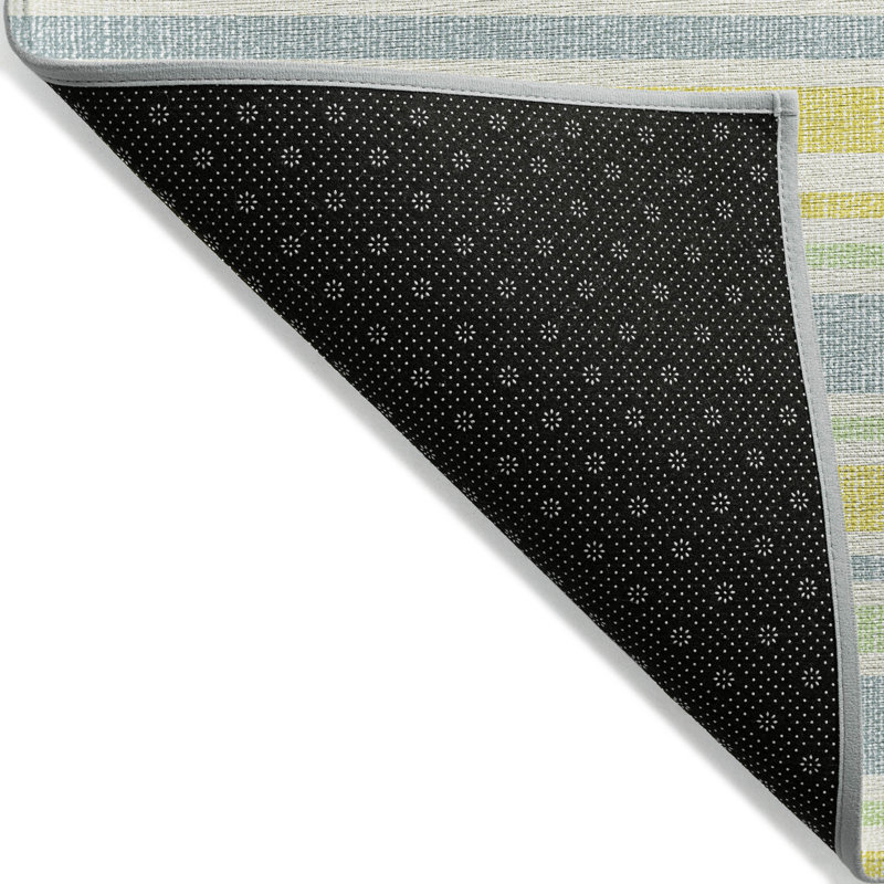 Kinslee Washable Striped Indoor / Outdoor Rug, Rectangle 1'8" x 2'6"