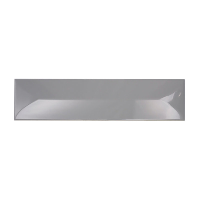 Estasi Silver 3 in. x 12 in. Matte Ceramic (6.06 sq. ft./Case), Glossy Silver Peak