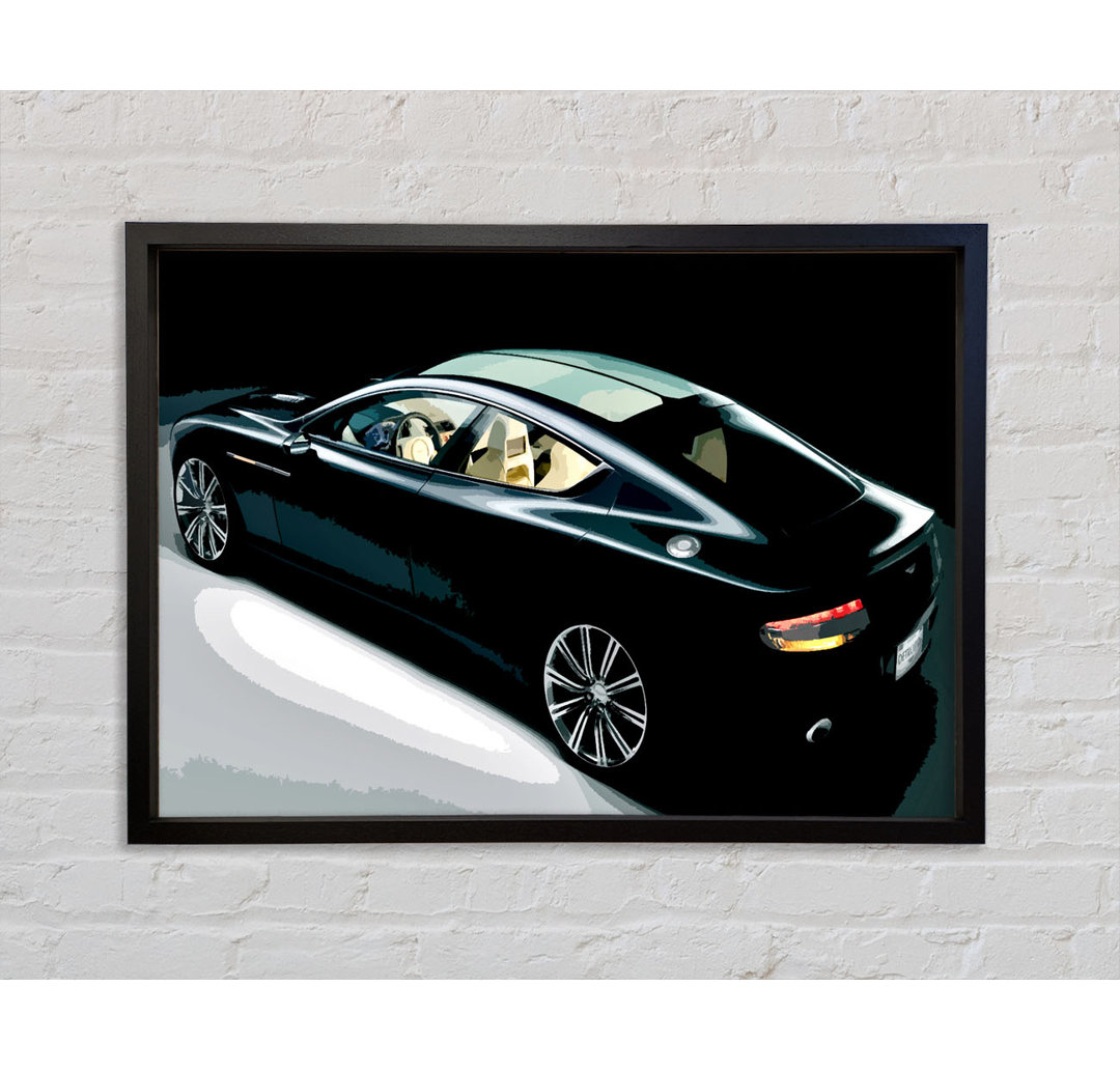 Aston Martin Vantage Black - Einzelner Bilderrahmen Kunstdrucke auf Leinwand