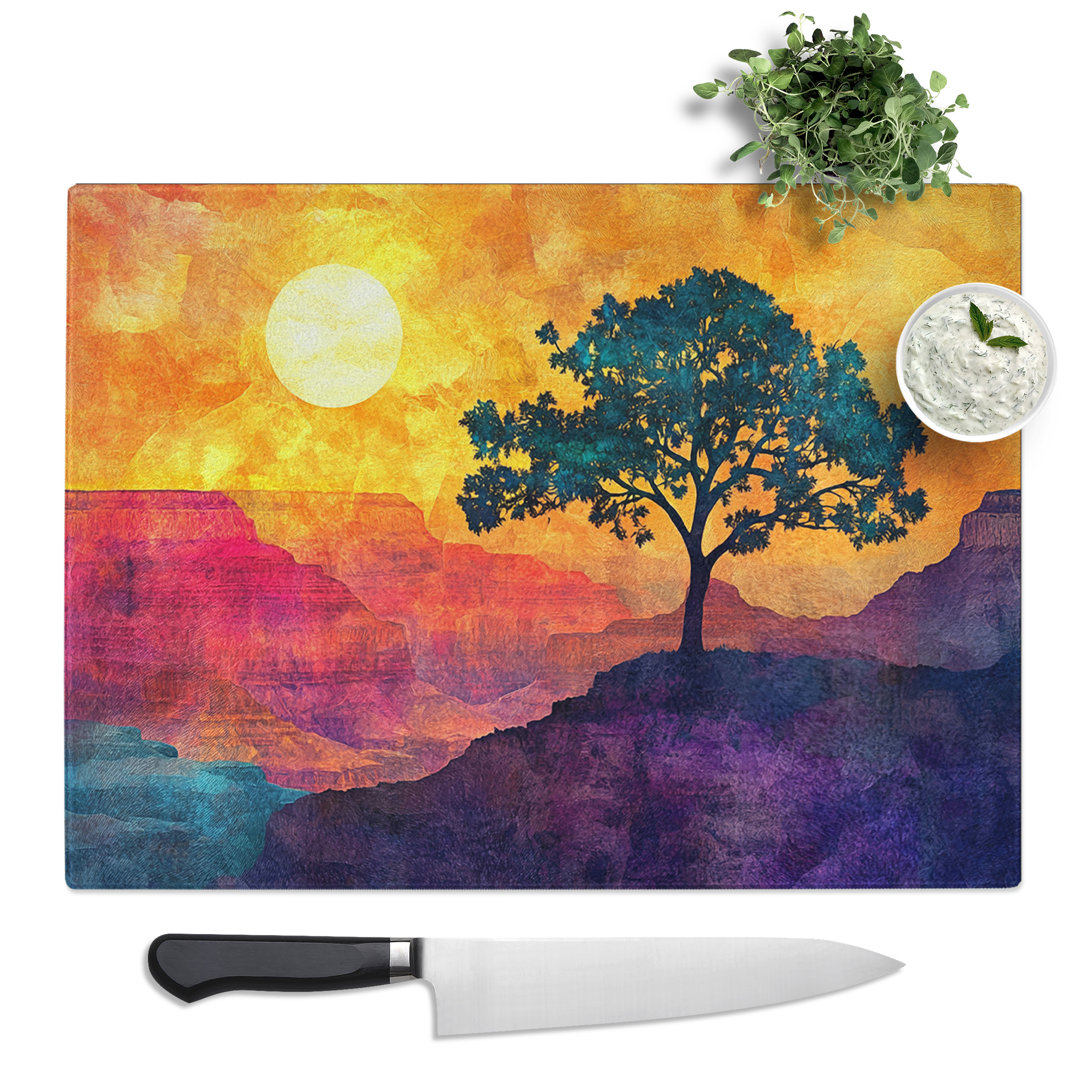 Grand Canyon View Vol.5  Glass Chopping Board