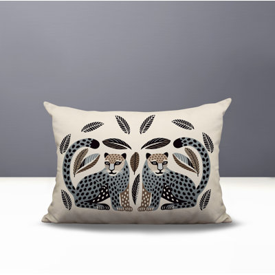 Ayra Leopard Reversible Indoor/Outdoor Lumbar Pillow