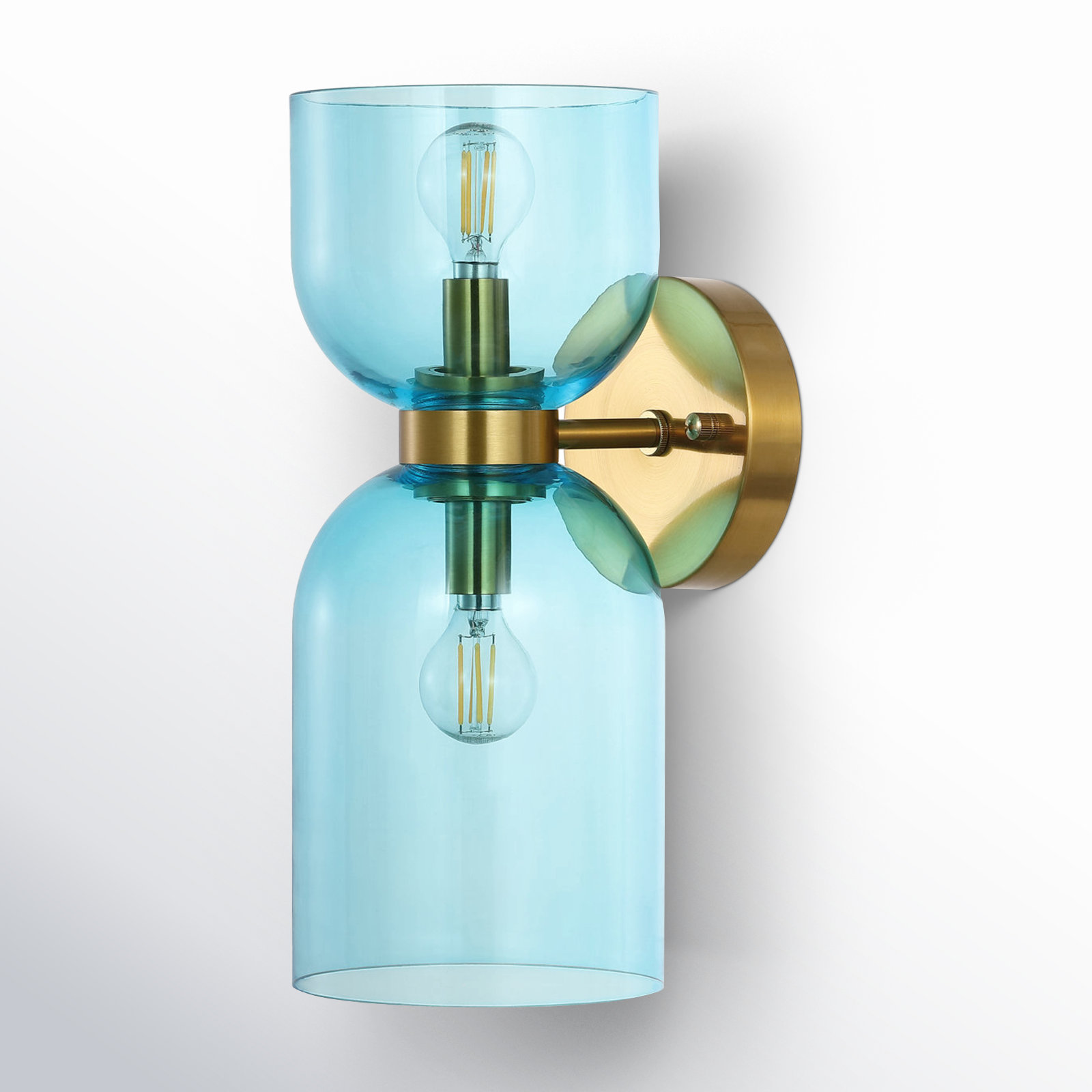 Oregon 2-Light Armed Sconce, Blue