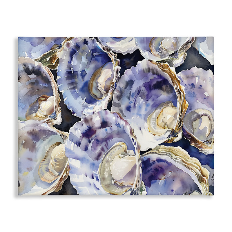 Palourdes des Marais et toile d'huîtres, design par Heidi Kuntz, H 24 po x l 30 po