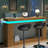 63" Long Console Table With Led Lights And Power Outlet, 2-Tier Farmhouse Sofa Table Behind Couch With Storage(Brown)-451874779