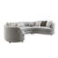 Canapé modulaire Ivria Boucle gris avec 9 coussins