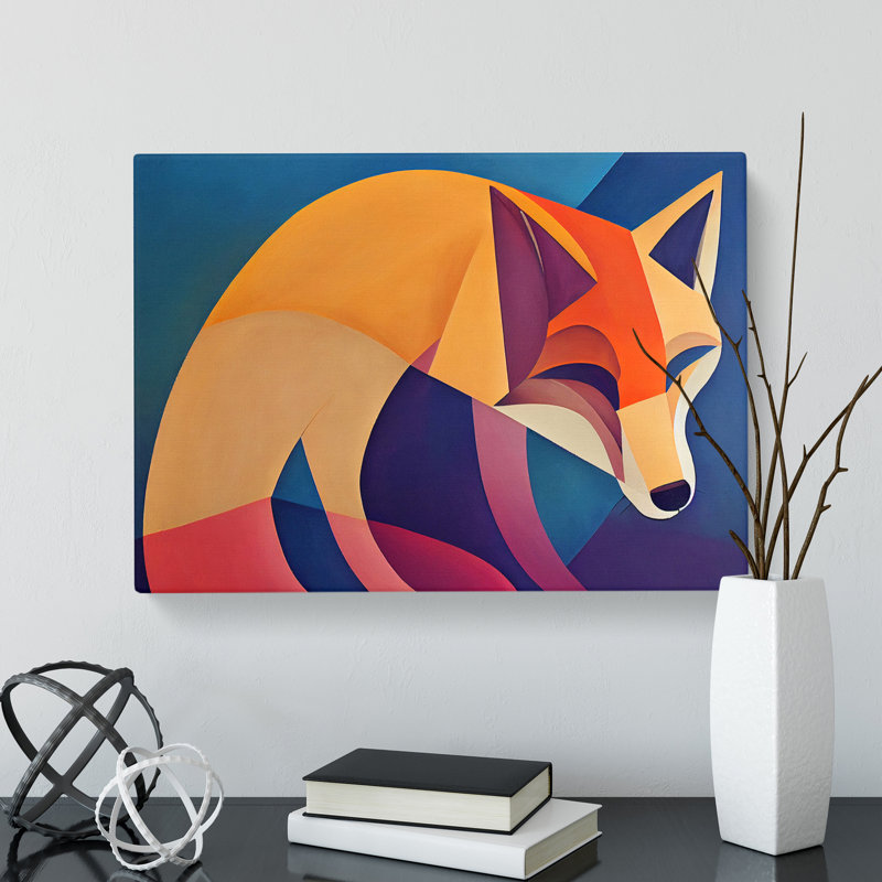 Fab Fox - Wrapped Canvas, 50cm H x 76cm W x 3cm D