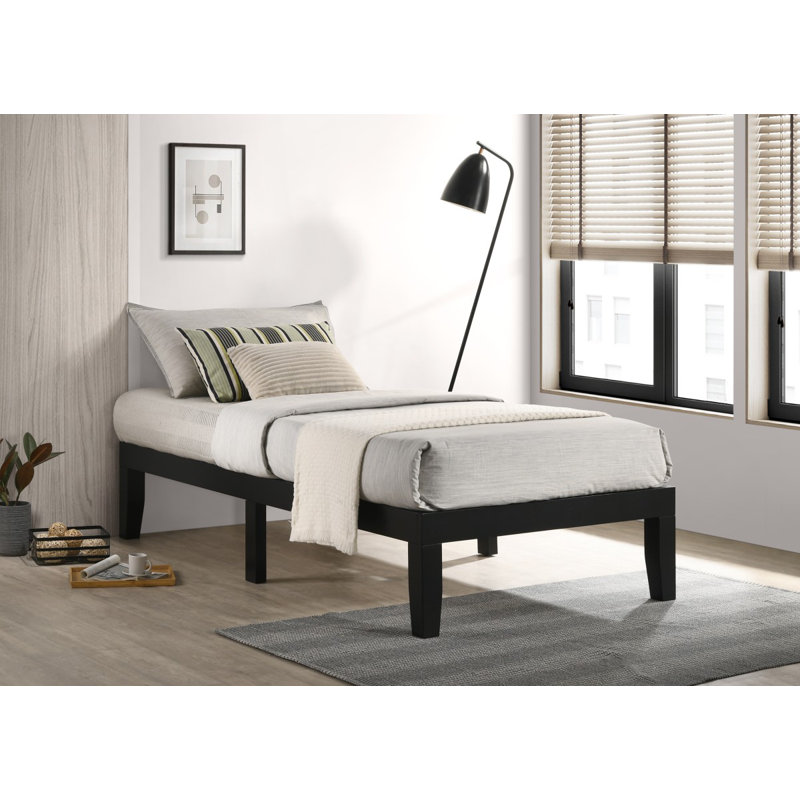 Base de lit double Addicus, noir, Grand lit