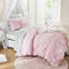 Ensemble d'édredon 4 pièces pour lit simple / simple TG, rose-131299413-131299414