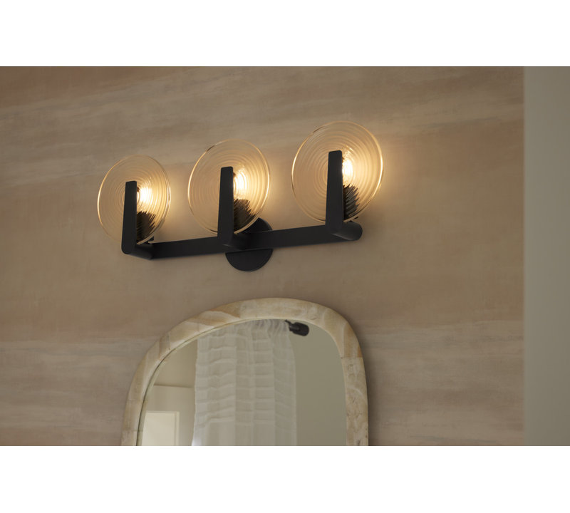 Hint Sconce, Matte Black, 10.5"H x 28"W x 10.83"D, 3 Lights