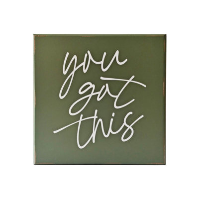 Plaque murale en bois vert 9,5 po