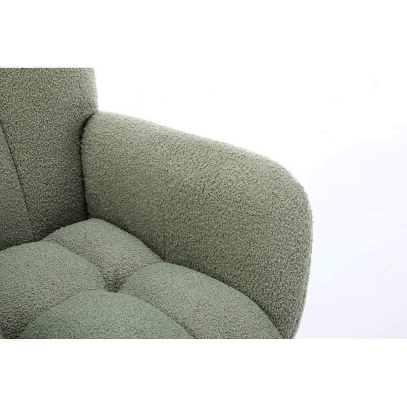 Chaise berçante rembourrée Modern, Vert sauge