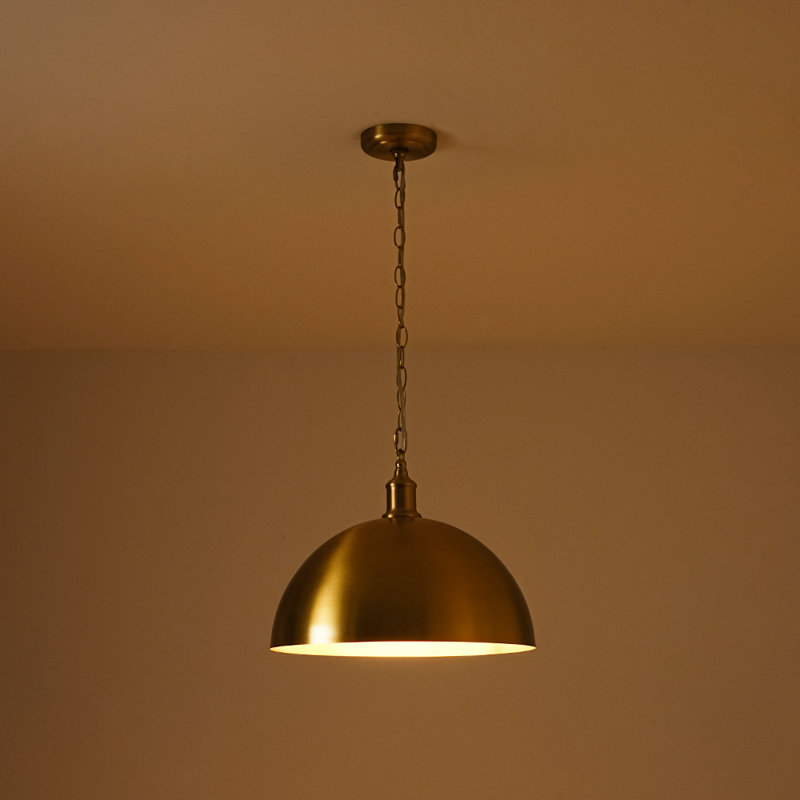 1 - Light Dome Single Pendant, 12.2" H x 15.7" W x 15.7" D