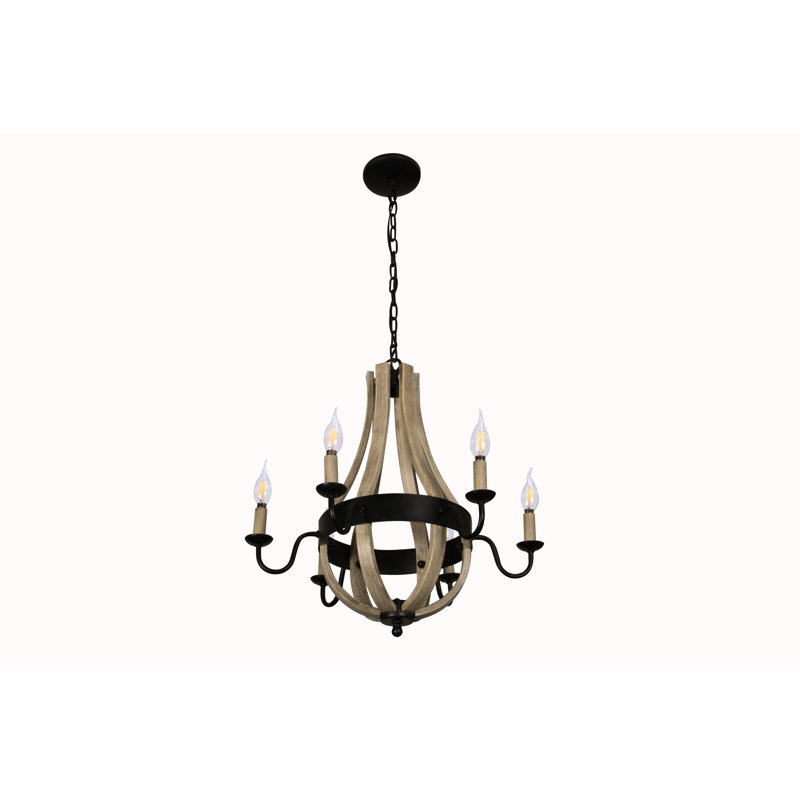 Jewel 6 - Light Candle Style Chandelier