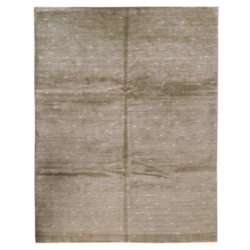 Hand Knotted Area Rug in Light Blue